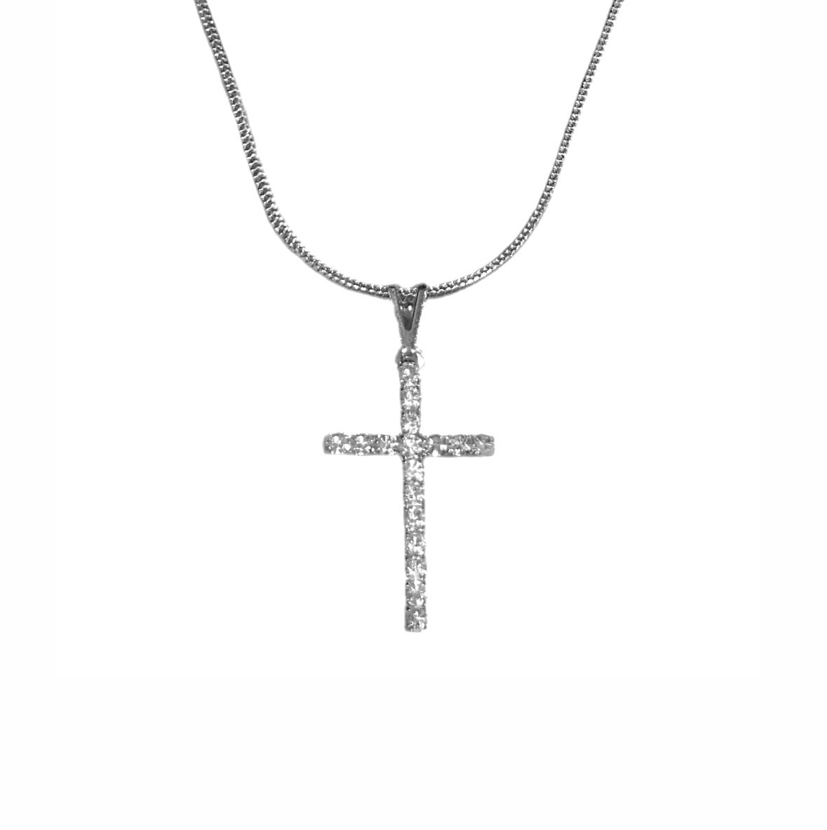 Corrente Cruz Cravejada 60cm