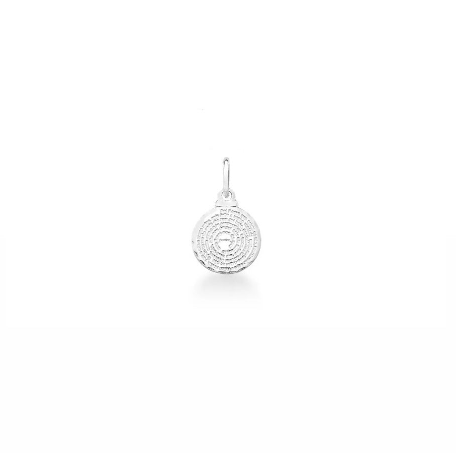 Colar Pai nosso + Pingente Cruz Lisa Prata 925