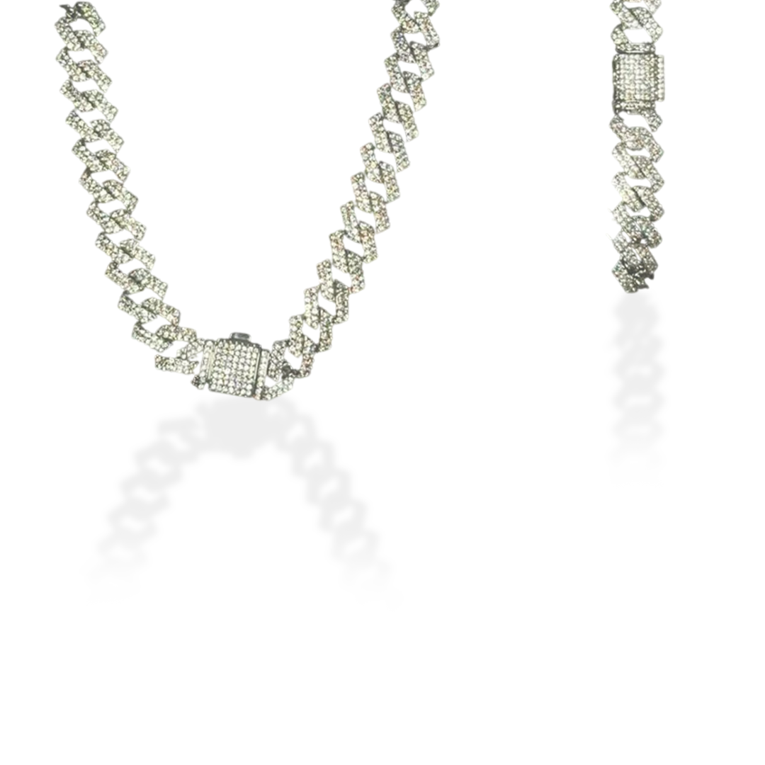 Corrente Ice Cuban Chain + Pulseira
