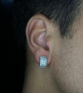 Argola De Pressão Cravejada Prata (G)