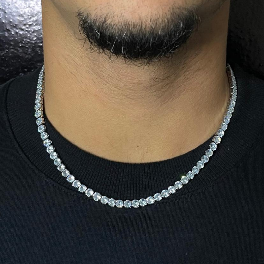 Corrente Riviera + Pulseira Cravejada+ FRETE GRÁTIS!