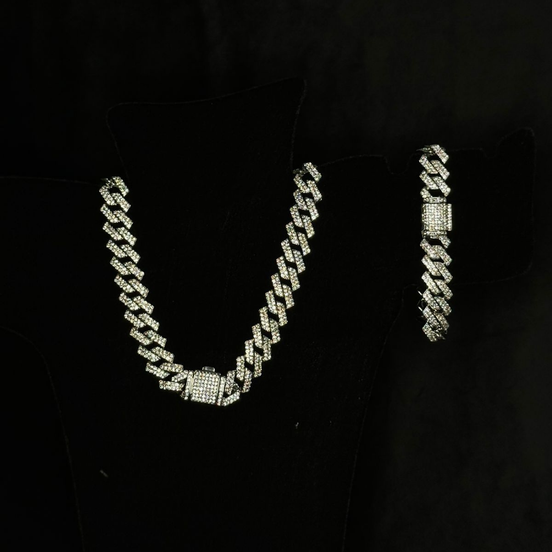 Corrente Ice Cuban Chain + Pulseira