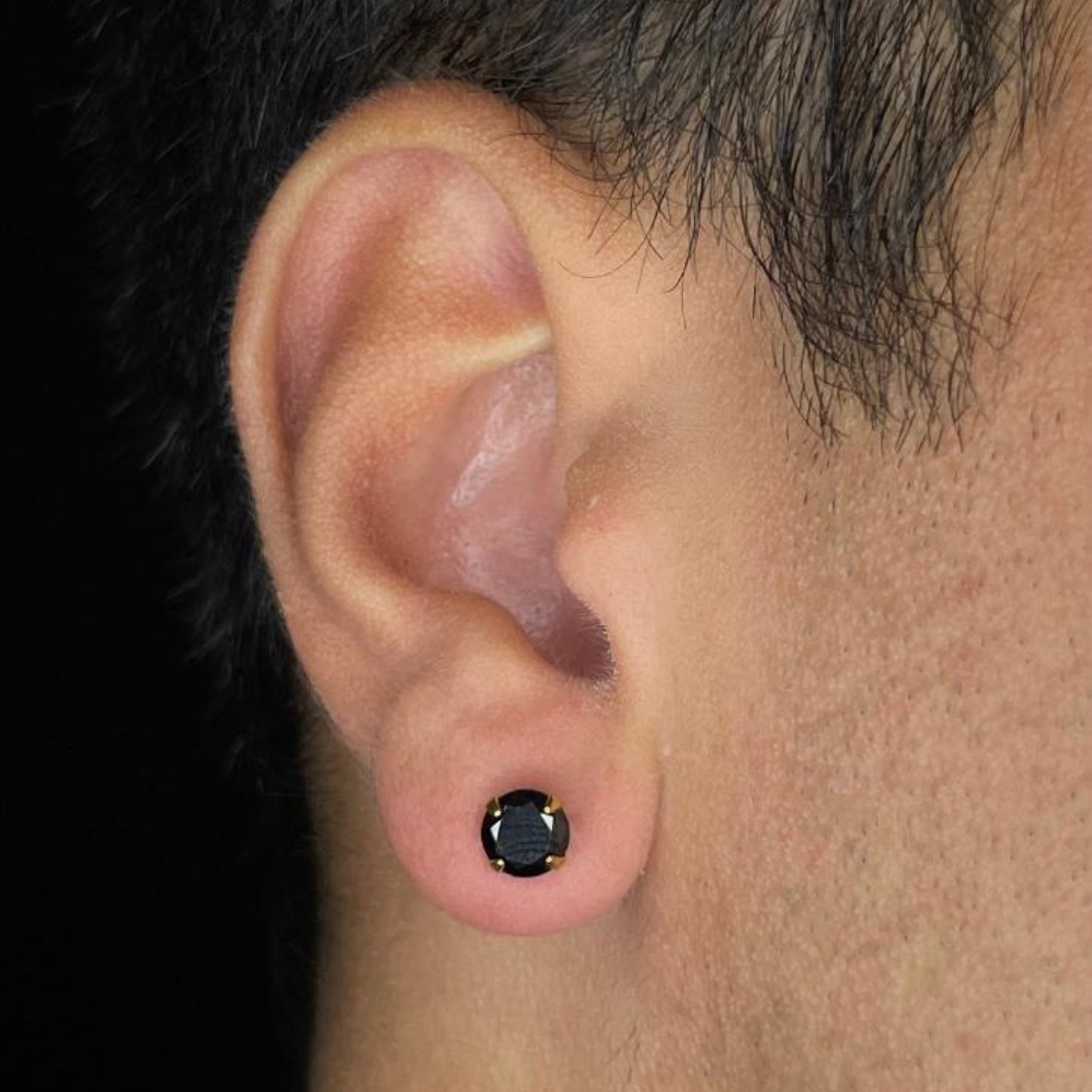 Brinco Ponto de Luz Preto