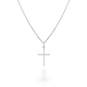 Corrente NJR Cruz lisa Prata 925
