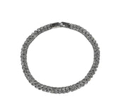 Pulseira Cravejada Prata (2 Listras)