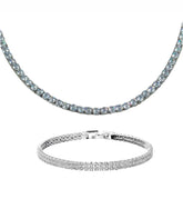 Corrente Riviera + Pulseira Cravejada+ FRETE GRÁTIS!