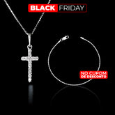 Corrente NJR + Pulseira Baiana [50%OFF] Prata 925