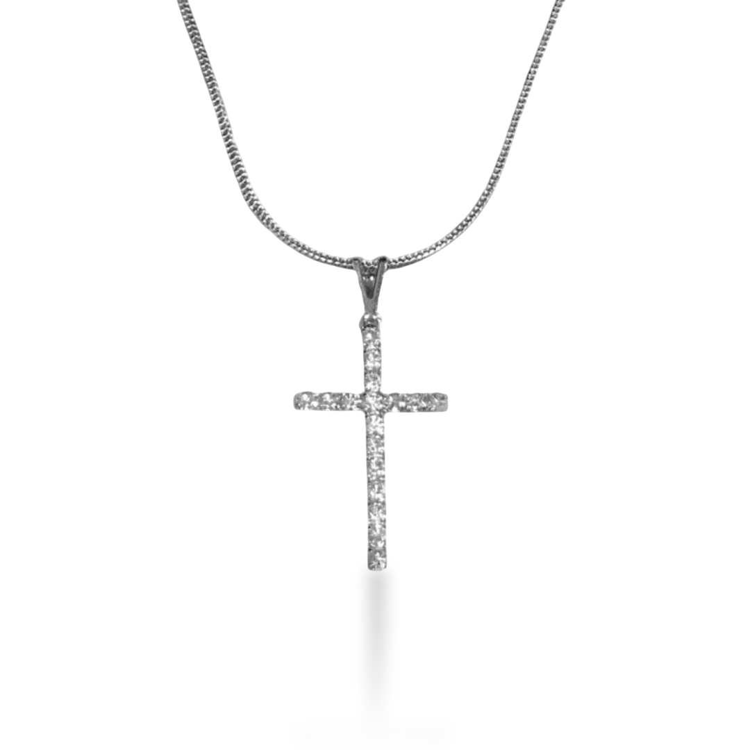 Corrente Cruz Cravejada 60cm