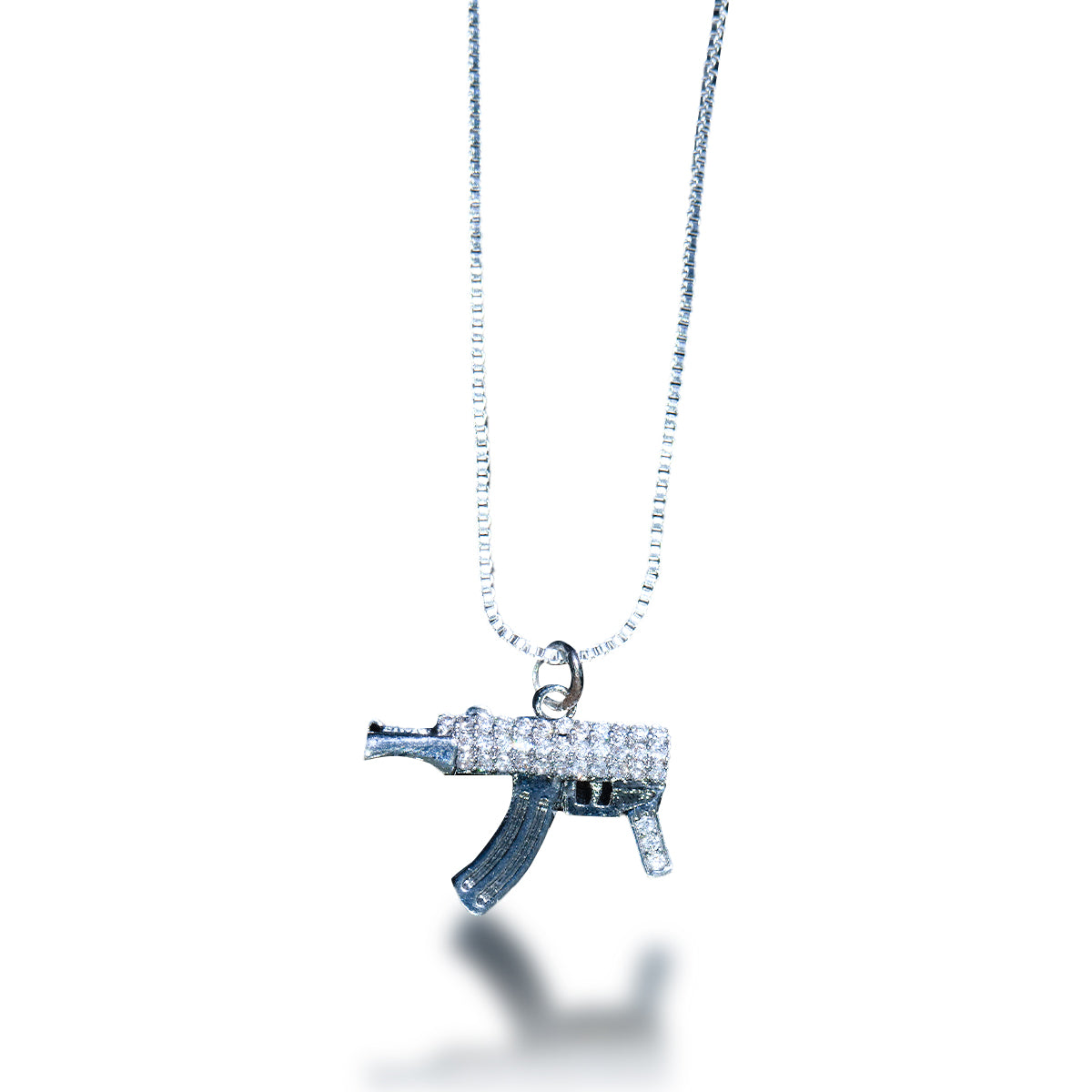 Corrente Pingente Arma Cravejada