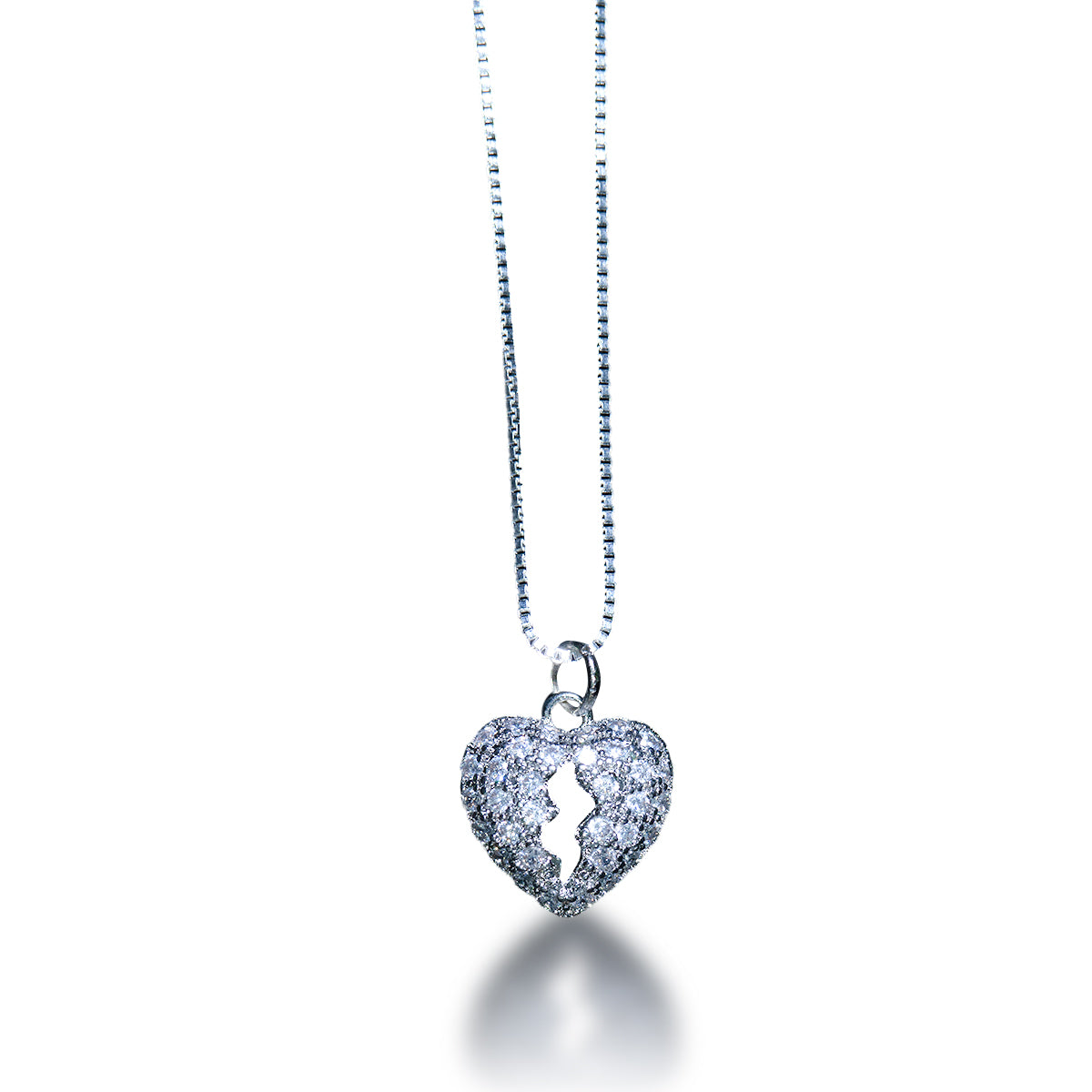 Corrente Coração Partido 45cm