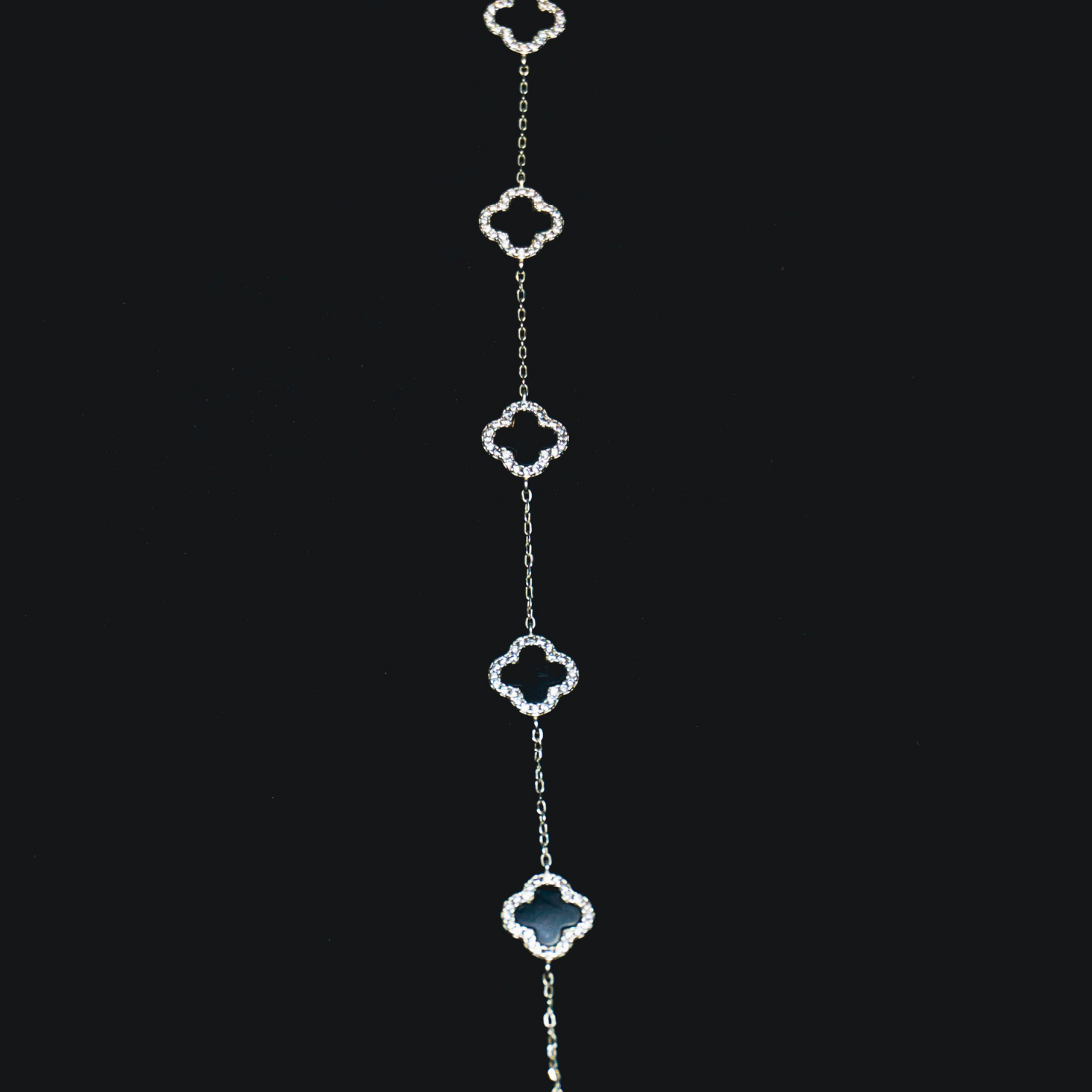 Pulseira Trevo cravejada Prata 925