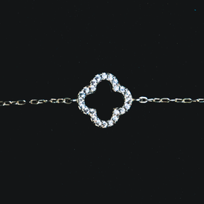 Pulseira Trevo cravejada Prata 925