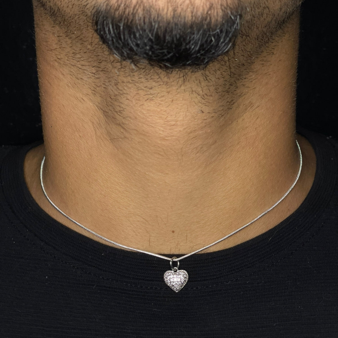 Corrente Pingente Coração Cravejado